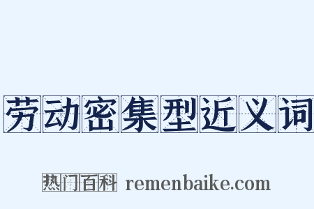 劳动密集型近义词是什么意思的图片